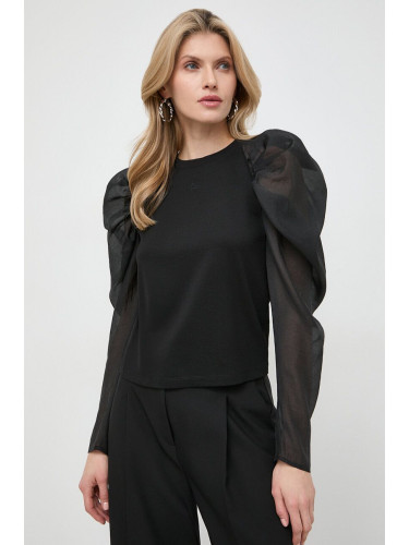 Блуза Karl Lagerfeld в черно с изчистен дизайн