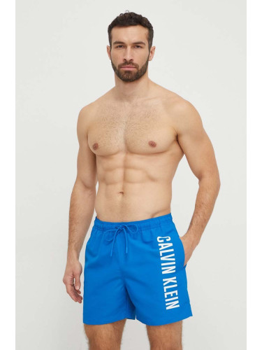 Плувни шорти Calvin Klein в синьо KM0KM01004
