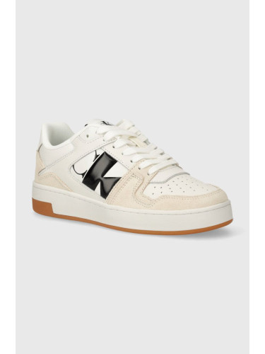 Маратонки Calvin Klein Jeans BASKET CUPSOLE LOW MIX NBS DC в бежово YW0YW01388