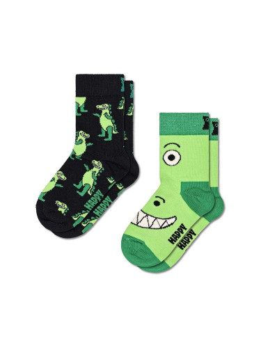 Детски чорапи Happy Socks Kids Dino Socks (2 чифта) в зелено