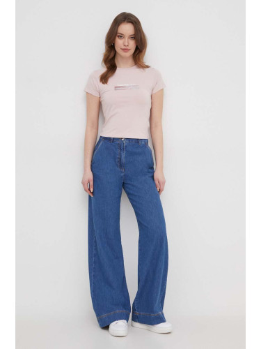 Топ Calvin Klein Jeans дамски в розово J20J223167