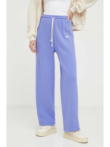 Спортен панталон American Vintage  JOGGING в лилаво с принт IZU05AE24