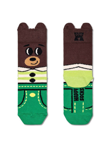 Детски чорапи Happy Socks Kids Bear Sock в кафяво