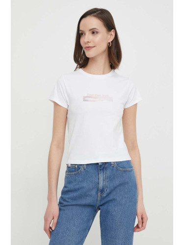 Топ Calvin Klein Jeans дамски в бяло J20J223167