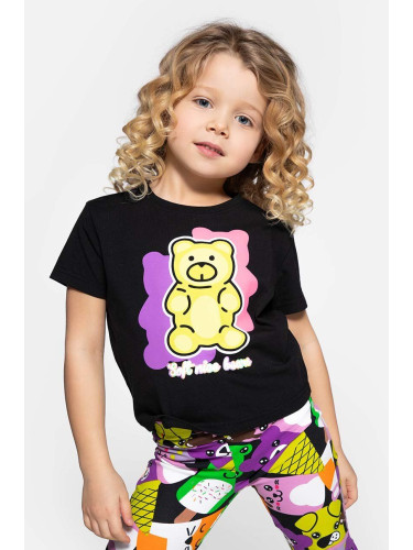 Детска тениска Coccodrillo в черно