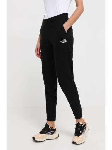 Спортен панталон The North Face в черно с изчистен дизайн