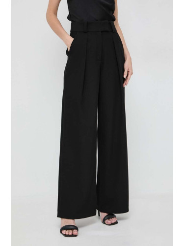 Панталон Ivy Oak в черно с широка каройка, висока талия IO1100X5121