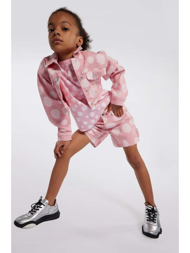 Детско дънково яке Marc Jacobs в розово