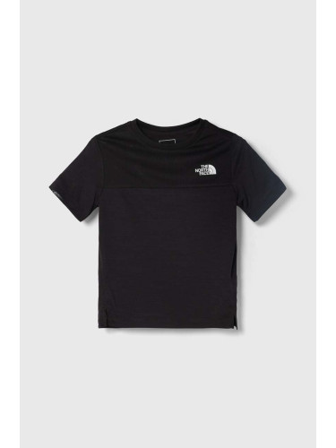 Детска тениска The North Face NEVER STOP TEE в черно с принт