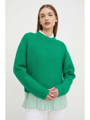 Вълнен пуловер Custommade Taia дамски в зелено 999212301