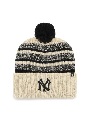 Шапка 47 brand MLB New York Yankees в бежово