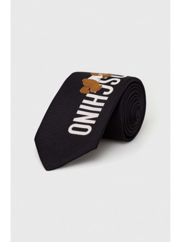 Копринена вратовръзка Moschino в черно M5766 55059