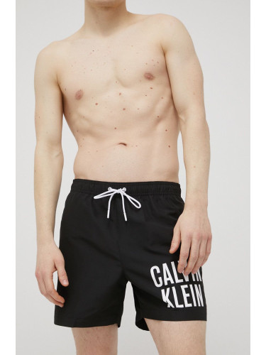 Плувни шорти Calvin Klein в черно KM0KM00739