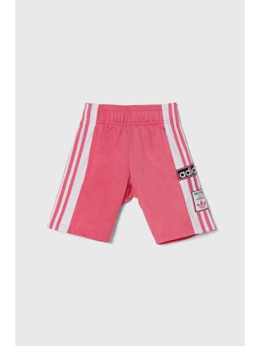 Детски къси панталони adidas Originals в розово с десен