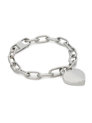 Гривна Fossil Harlow Linear Texture Heart JF04659040 Silver