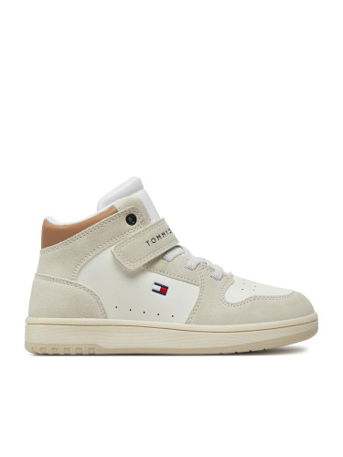 Сникърси Tommy Hilfiger High Top Lace-Up/Velcro Sneaker T3X9-33342-1269 S Beige/Off White A360