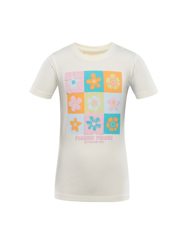 Children's cotton T-shirt ALPINE PRO GERBO crème variant pa