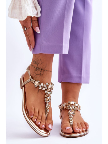 Sandals, flip-flops, Lenisa gold