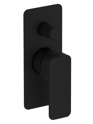 стена смесител за кран с дефлектор Eurorama Quadra-Черен матова