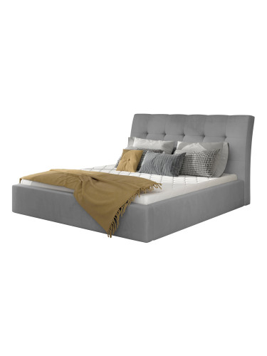 Тапицирано легло Vibrani-140 x 200-Γκρι-Με μηχανισμό ανύψωσης