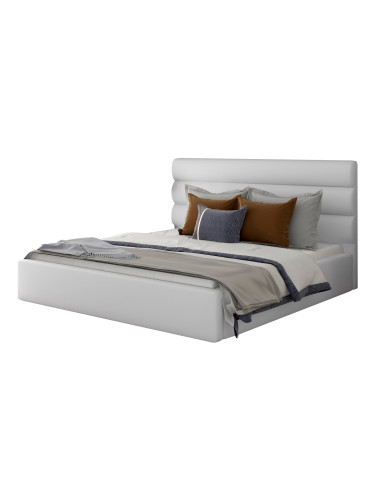 Тапицирано легло Volcito-140 x 200-Λευκό-Χωρίς μηχανισμό ανύψωσης