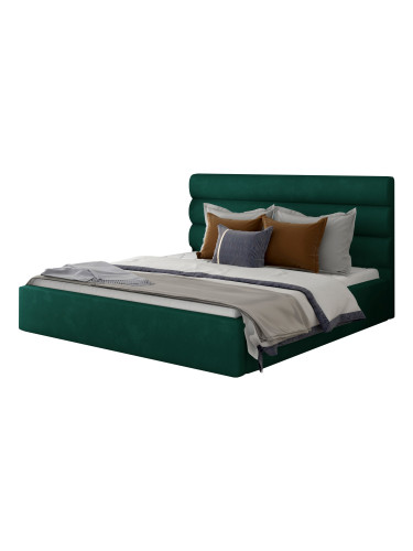 Тапицирано легло Volcito-140 x 200-Πράσινο-Με μηχανισμό ανύψωσης