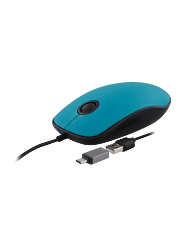 Мишка TnB Sunset, 1000 dpi, USB A/C, синя