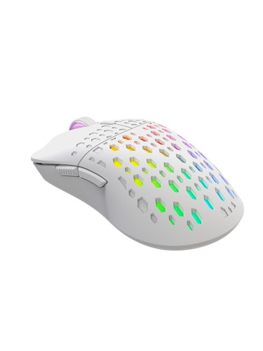 Мишка Xtrike ME GM-209W, оптична (8000 dpi), USB, бяла, RGB подсветка, гейминг, 6 бутона