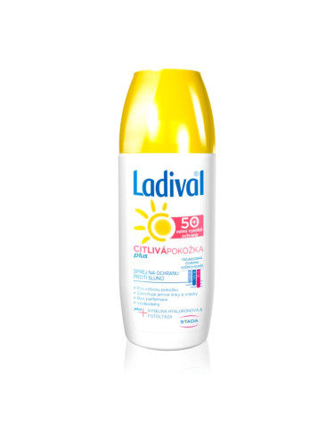 Ladival Sensitive Plus прозрачен защитен спрей против стареене на кожата за чувствителна кожа SPF 50+ 150 мл.