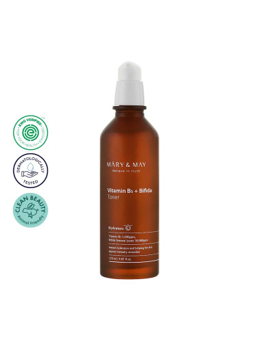 Тонер за лице хидратира успокоява с ниацинамид MARY & MAY Vitamin B5 Bifida Toner