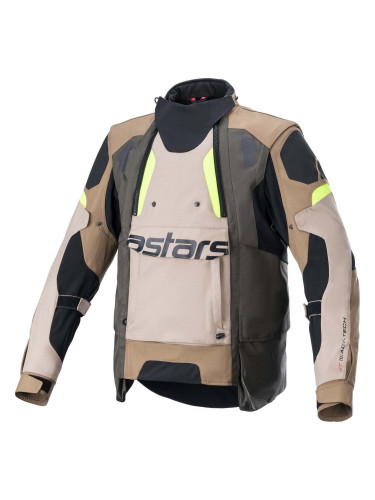 Alpinestars Halo Drystar Jacket Dark Khaki/Sand Yellow Fluo XL Текстилно яке