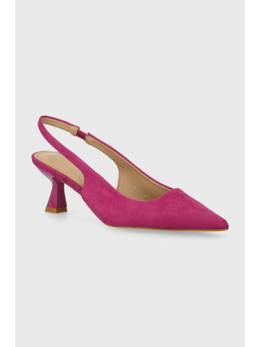 Обувки с тънък ток Answear Lab в розово