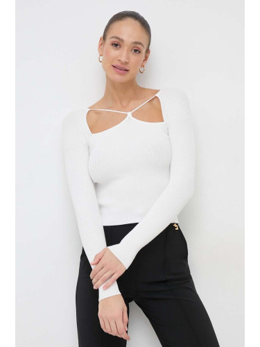 Пуловер Liu Jo дамски в бяло от лека материя