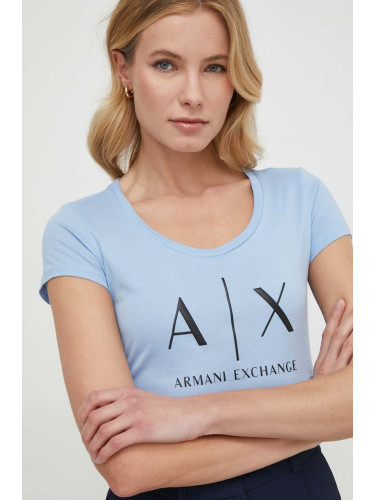 Памучна тениска Armani Exchange в бяло 8NYT70 YJ16Z NOS