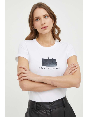 Тениска Armani Exchange в бяло 3DYT51 YJETZ