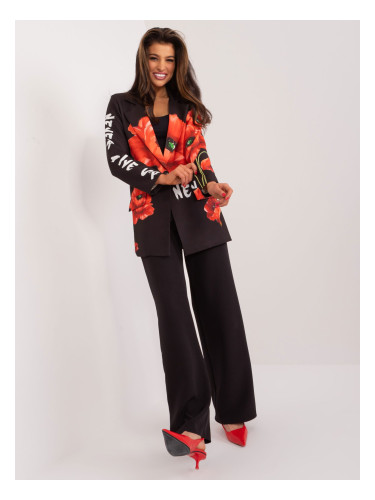 Black women's floral blazer