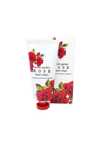 Крем за ръце с роза растителни екстракти и бета-глюкан Jigott Secret Garden Rose Hand Cream