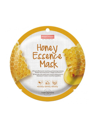 Маска за лице с мед PUREDERM Honey Collagen Mask