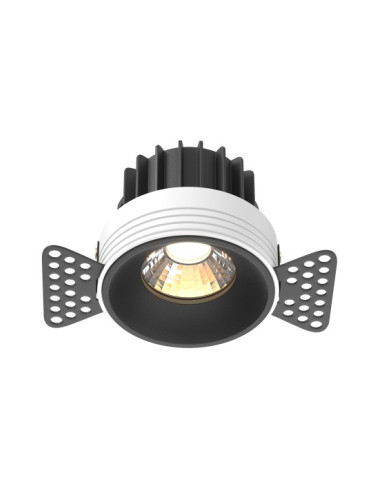 LED луна за вграждане MAYTONI DL058-12W3K-TRS-B ROUND TRIMLESS