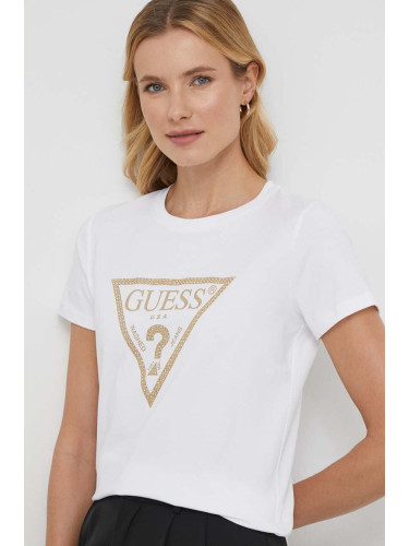 Тениска Guess в бяло W4RI69 J1314