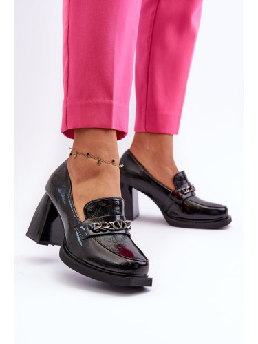 Patented black Terimene pumps with chunky heels