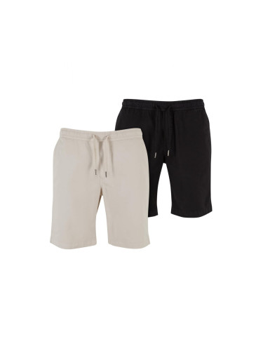 Men's Stretch Twill 2-Pack Shorts - Beige+Black