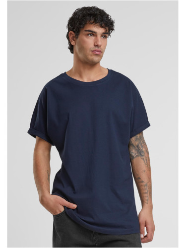 Men's Long Shaped Turnup T-Shirt - blue