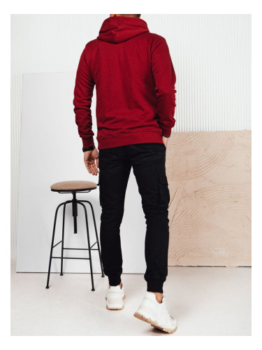 Men's burgundy sweatshirt with Dstreet print