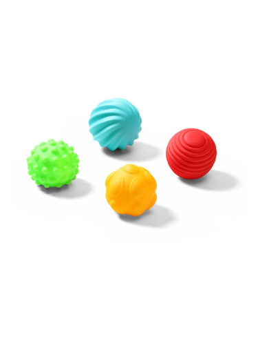 BabyOno Have Fun Sensory Balls меки сензорни топчета 6 m+ 4 бр.