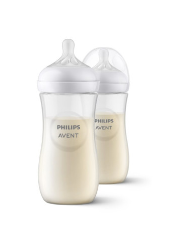 Philips Avent Natural Response Baby Bottle бебешко шише 3 m+ 2x330 мл.