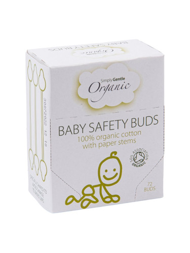 Simply Gentle Organic Baby Safety Buds клечки за уши за бебета и деца 72 бр.