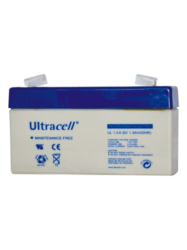 Оловни батерии Ultracell 6V 1.3Ah F1