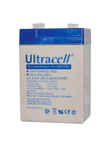 Оловни батерии Ultracell 6V 4.5Ah F1