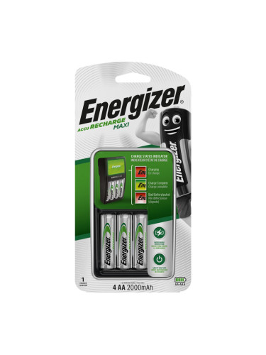 Зарядно устройство AA/AAA Energizer Maxi chargerс 4 батерии AA